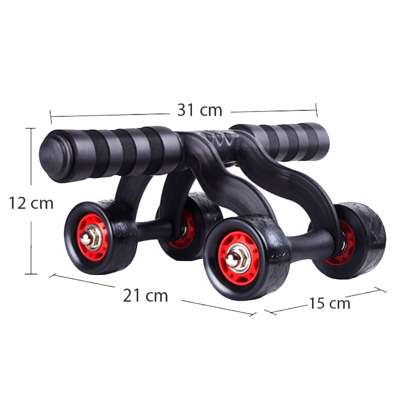 Con Lăn Tập Cơ Bụng 4 Bánh Dụng Cụ Tập Bụng Đa Năng Tại Nhà Hiệu Qủa Tặng Kèm Thảm Lót Gối TT11