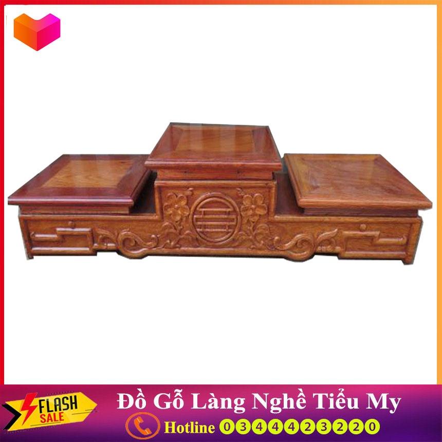 Tam Cấp Gỗ Hương (Đế Kê Bát Hương) - Sang Trọng Và Linh Thiêng, Tam cấp 14: 47x14, cao 12