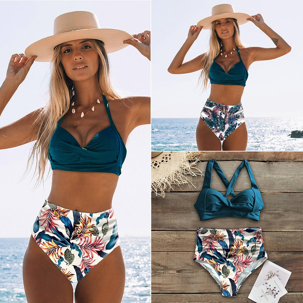 Cao Cấp Gợi Bikini 2021 Mới Dây Đồ Bơi Nữ Đồ Bơi Bikini Nữ Bộ In Bodysuit Áo Tắm Mùa Hè Biquini XXL