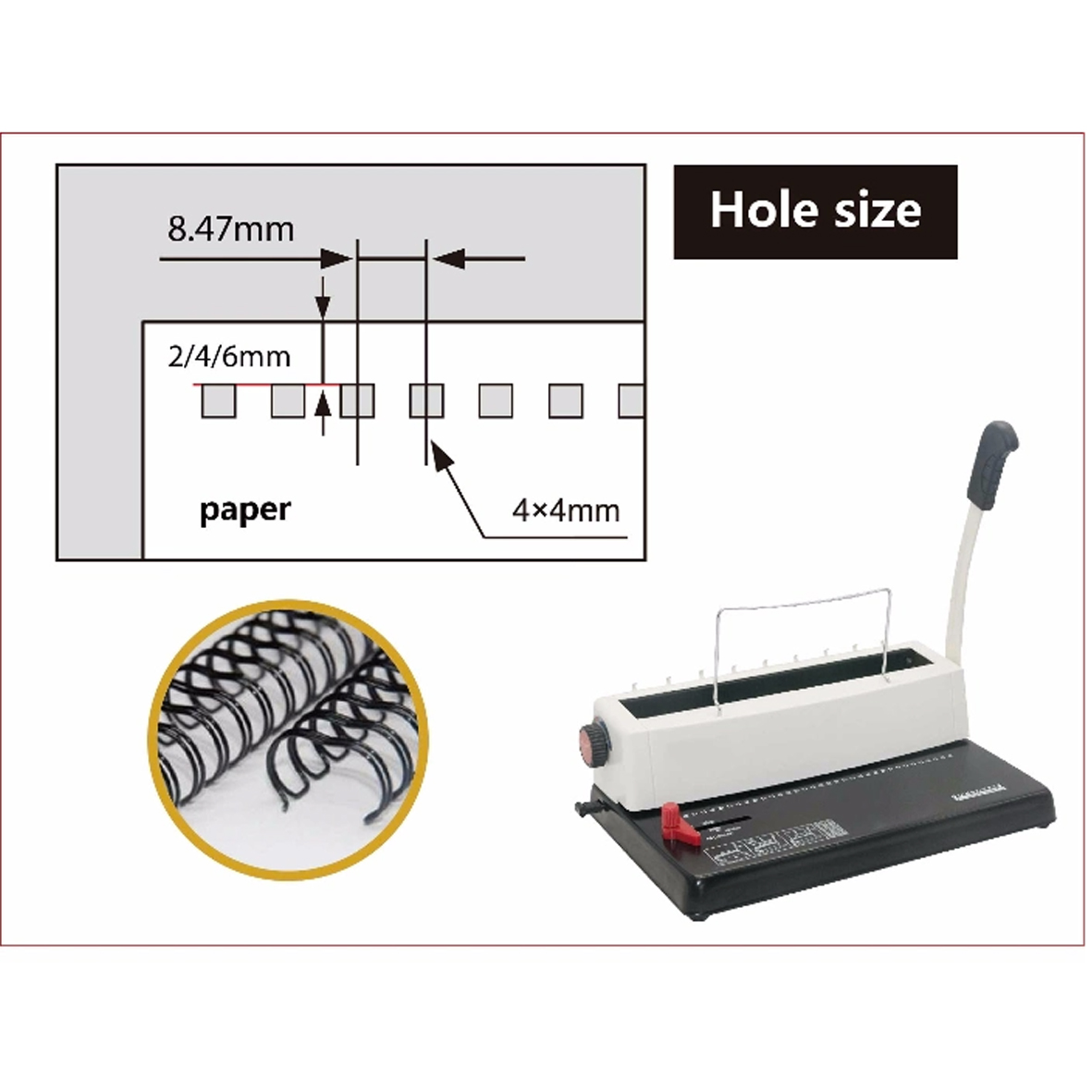 Máy đóng gáy xoắn sắt kép T318 A4