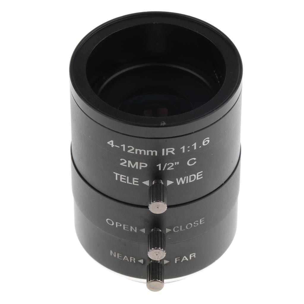4 12mm 1/2 "F1.6 Manual IRIS CS Lens for Camera Industrial Microscope