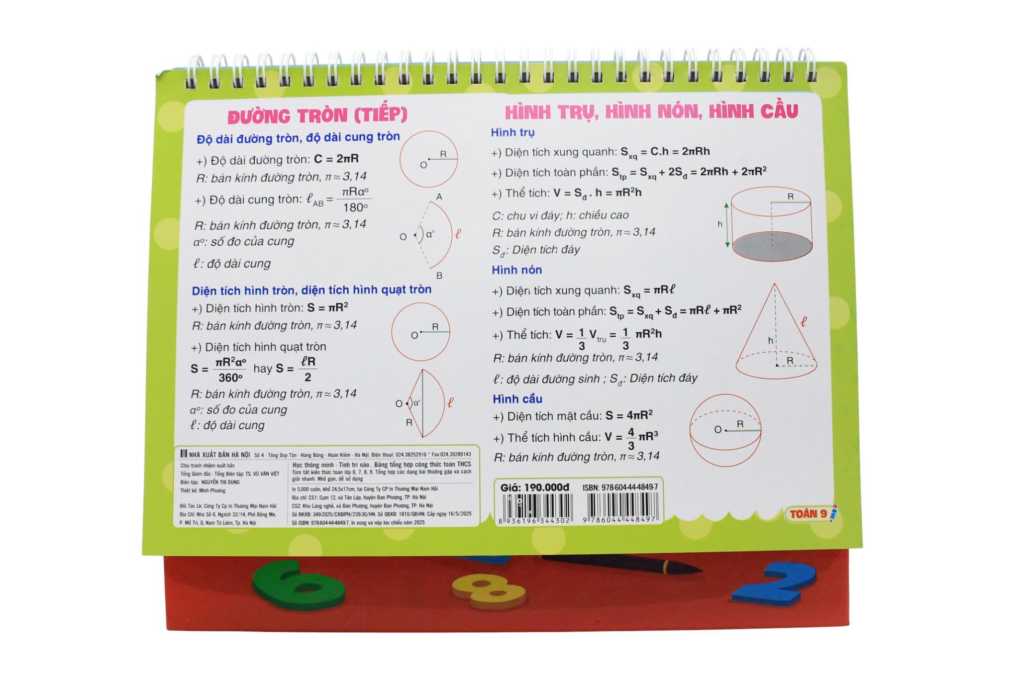 Sách - Bảng Tổng Hợp Công Thức Toán THCS