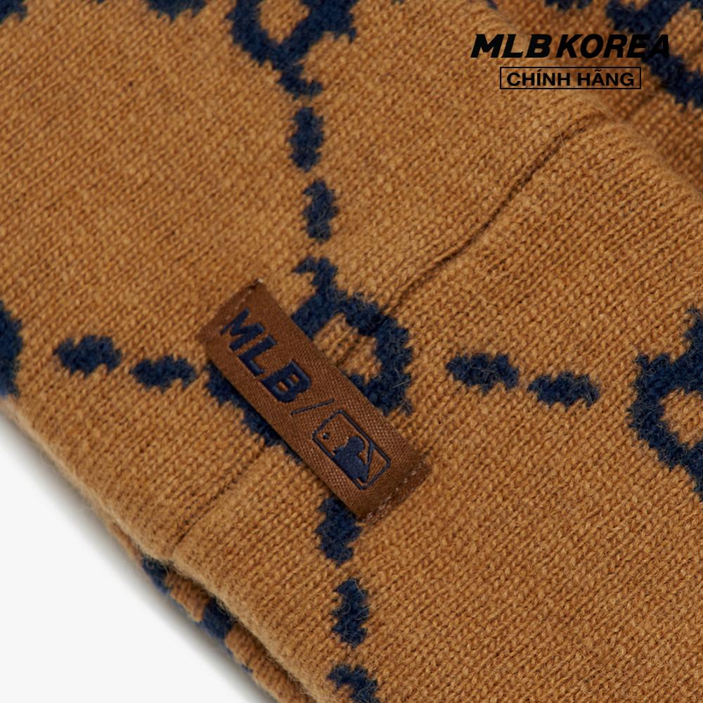 MLB - Nón len thêu logo Dia Monogram Beanie 3ABNMM126