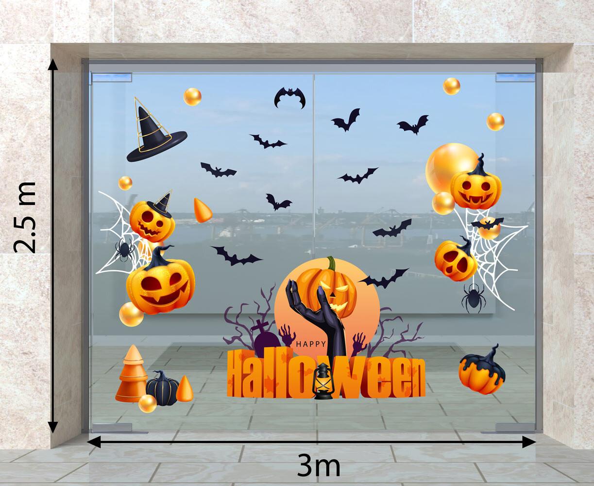 DECAL TRANG TRÍ HALLOWEEN 2023  COMBO SỐ 21