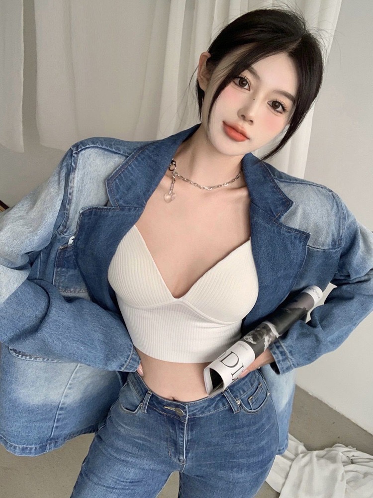 ÁO LEN BRA TĂM DẠNG ÁO CROPTOP DƯỚI 58KG DÀNH CHO NỮ