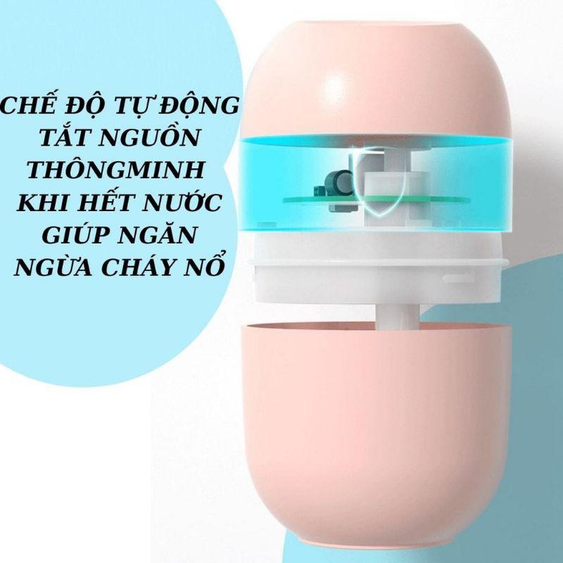 Máy Xông Tinh Dầu Mini 220ml Phun Sương Tán tinh dầu có chế độ tự ngắt đuỗi muỗi