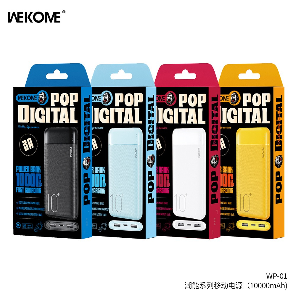 Pin sạc dự phòng WEKOME WP- 01 Dung lượng pin 10000mAh/20000mAh- Sạc cho nhiều thiết bị điện thoại - HÀNG CHÍNH HÃNG