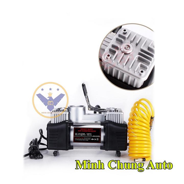 Bơm lốp ô tô 2 xi lanh Air Compressor CÓ ĐÈN