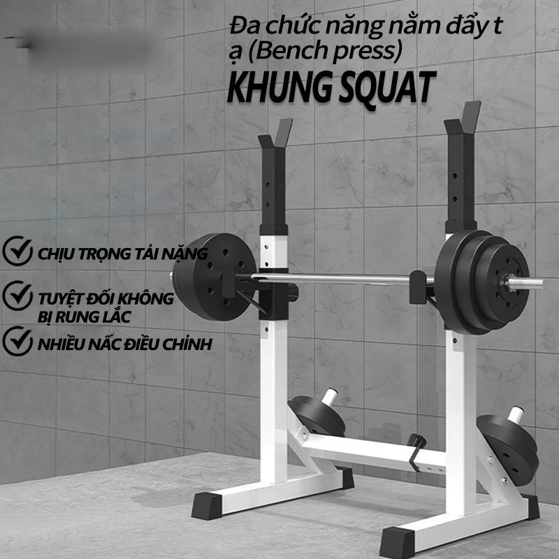 Giá tập tạ có thể điều chỉnh - Giá đỡ tạ tập Squat hàng fullbox