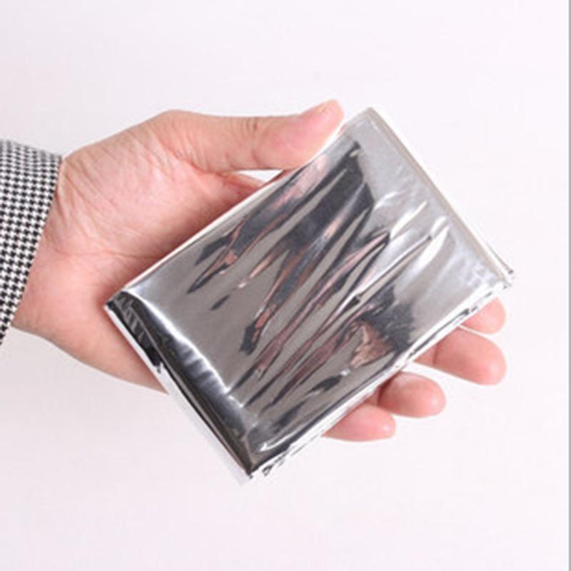 New Outdoor Water Proof Emergency Survival Rescue Blanket Foil Thermal Space First Aid Sliver Rescue Curtain Military Blanket