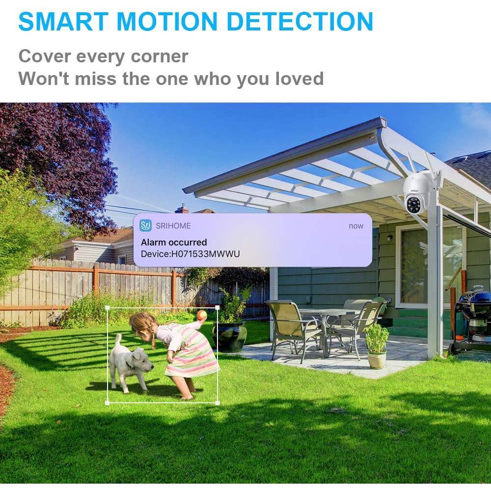 Camera IP Wifi ngoài trời PTZ SriHome SP028 2.0MP FullHD 1080P, Xoay 355 độ, chống nước IP66 HÀNG CHÍNH HÃNG