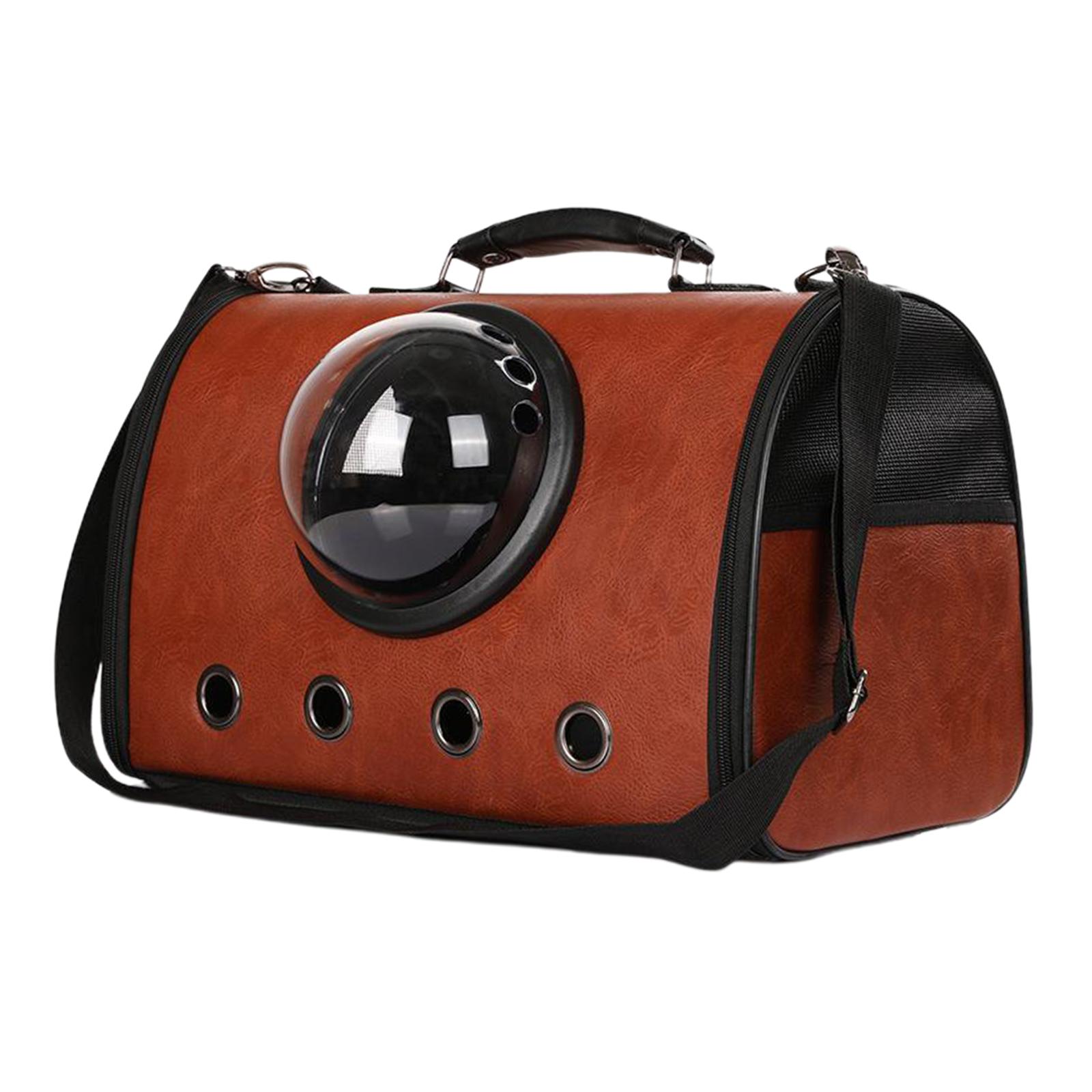 Pet Travel Backpack Bag Cat Puppy Dog Carrier Breathable Durable Brown