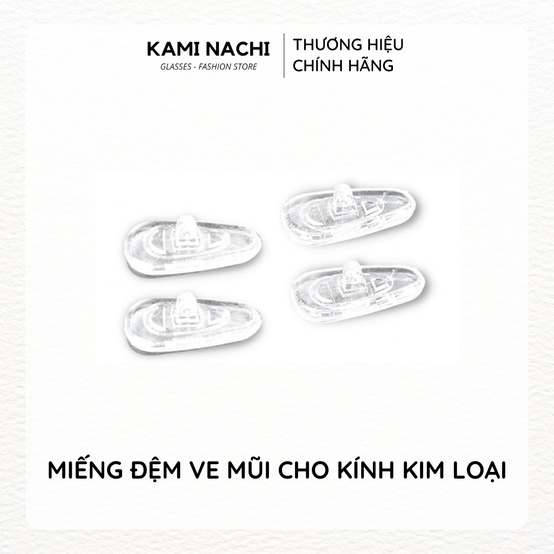 Bộ 2 miếng đệm mũi trong suốt bằng silicon cho kính kim loại KAMI NACHI