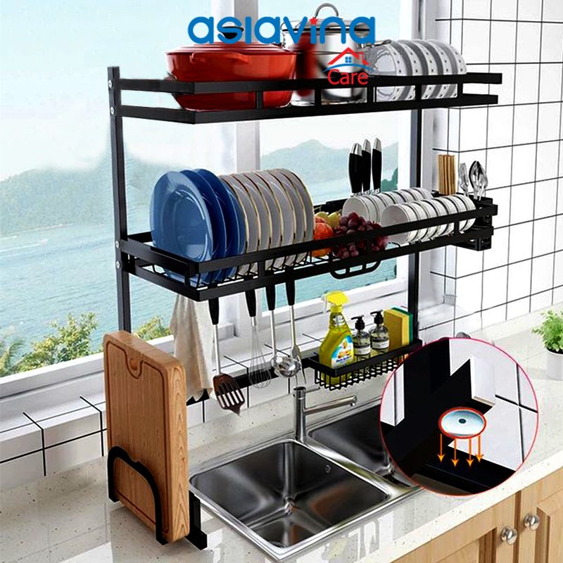 Kệ để chén Đa năng 2 tầng, kệ để chén, Kệ đa năng, Kệ để bát dĩa, Giá để chén, kệ để đồ, kệ bếp