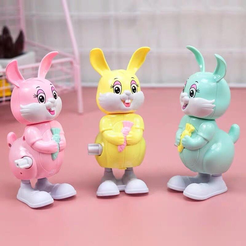 Đồ Chơi Cho Bé Đồ Chơi Chạy Cót Thỏ Nhún Nhảy, Đầu Xoay 360 Độ Cho Bé Thỏa Sức Vui Chơi, Kích Thích Vận Động