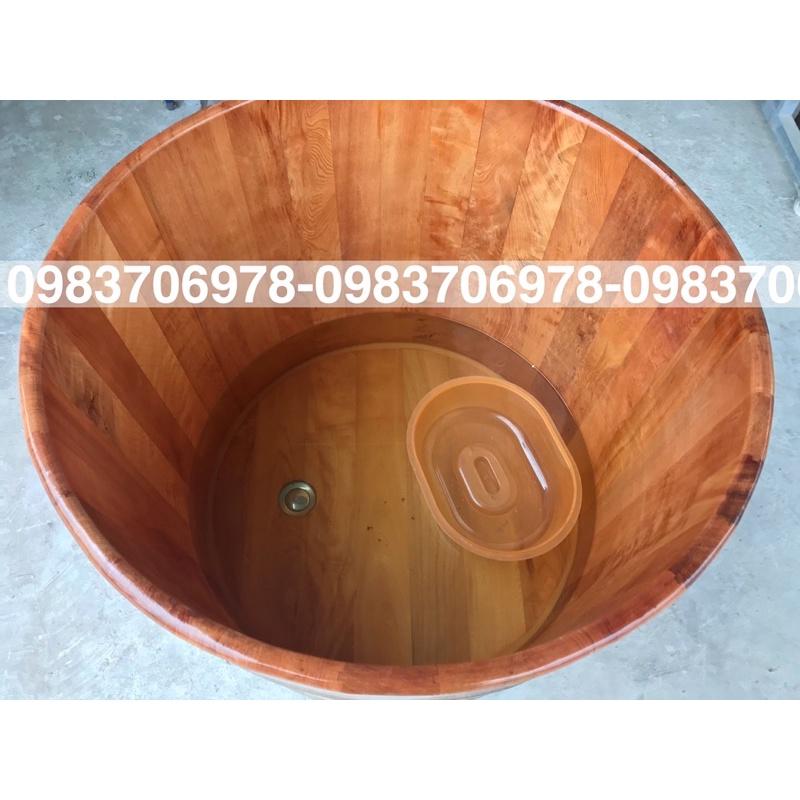 Bồn tắm gỗ pomu bo viền cao câp