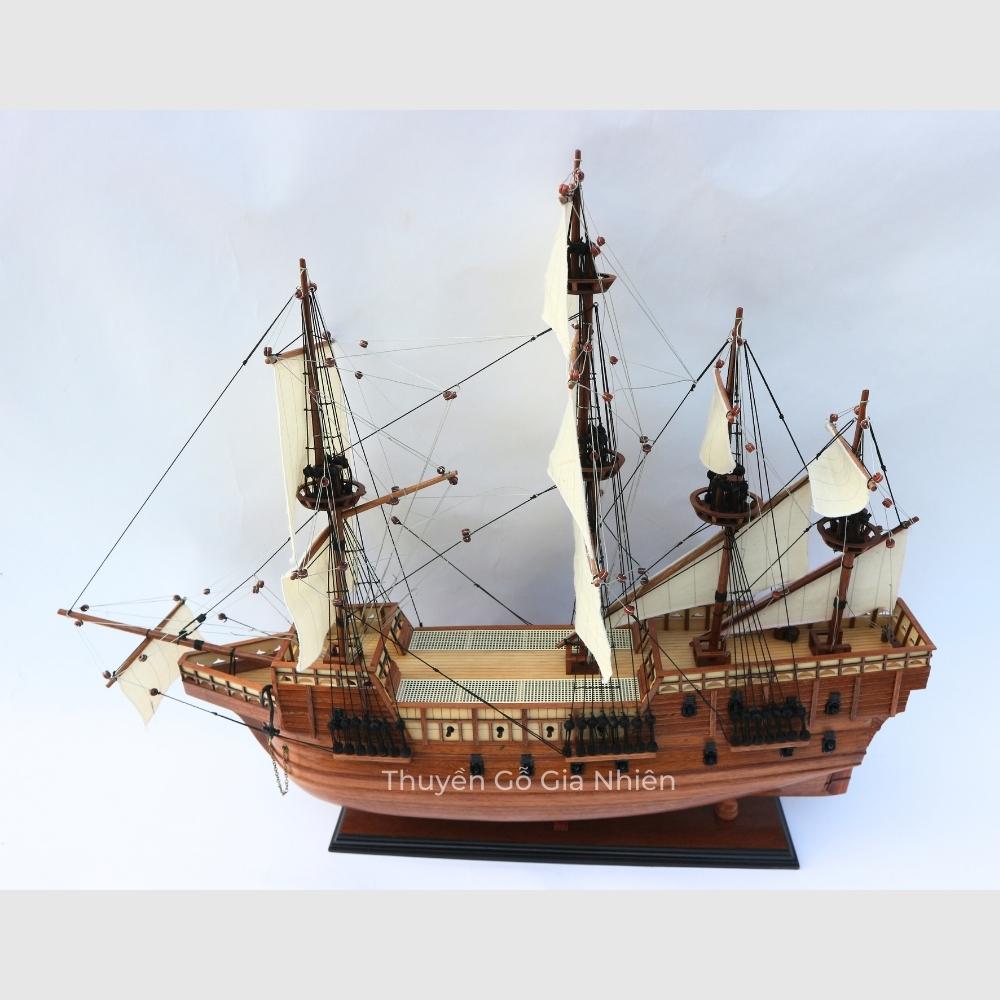 Mô Hình Thuyền Gỗ Phong Thủy Dạng Thuyền Cổ MARY ROSE Chính Hãng Hàng Xuất Khẩu Chất Lượng Cao