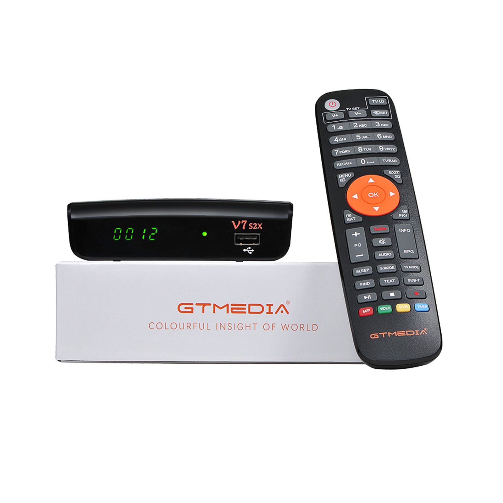 Bộ thu TV GTMEDIA V7 S2X HD 1080P Hỗ trợ DVB-S / S2 / S2X AVS + VCM / ACM / Multi-stream / T2MI Hỗ trợ BISS Auto Roll Online
