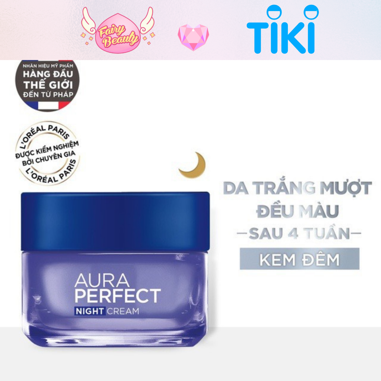 Kem Dưỡng Ban Đêm Giúp Trắng Sáng Và Đều Màu Da Hoàn Hảo Aura Perfect Night Cream 50ml