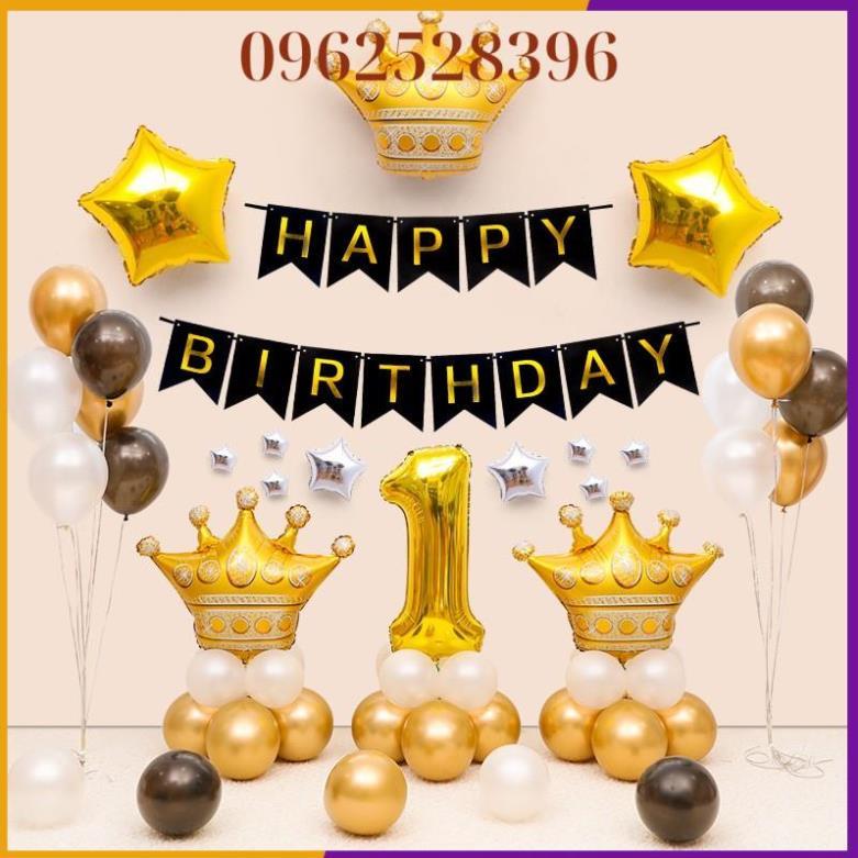 Set Bóng Sinh Nhật Happy Birthday Hoàng Gia