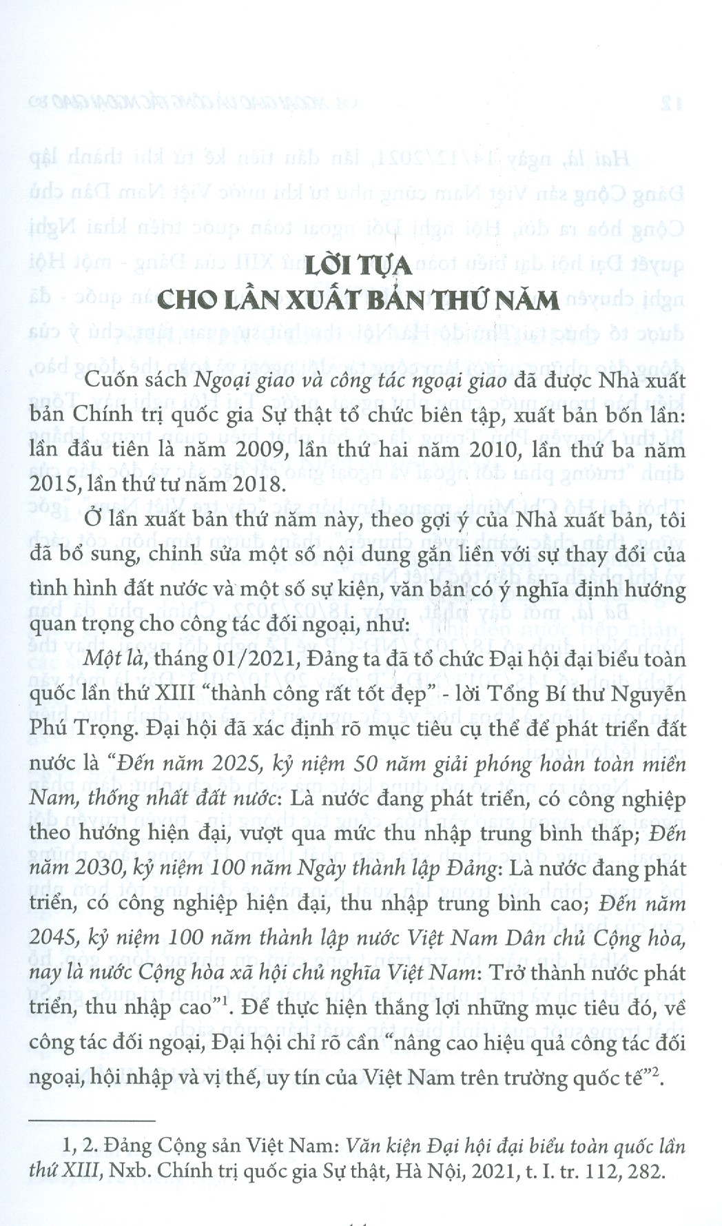 Ngoại Giao Và Công Tác Ngoại Giao - Sách chuyên khảo (Xuất bản lần thứ năm, có sửa chữa, bổ sung năm 2022)