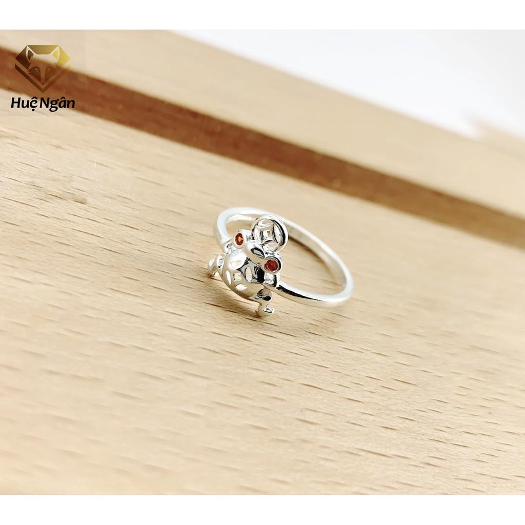 Nhẫn bạc Ý 925 Huệ Ngân - Cóc Thần Tài RYR140068