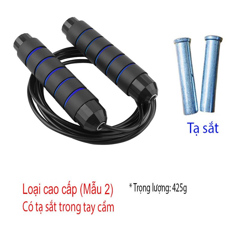 ây Nhảy Tập Thể Dục Thể Thao, Dây Nhảy MUAY, BOXING Lõi Thép (Tạ Sắt) Cao Cấp 2,7m Siêu Rẻ Có Thể Cắt Bớt Dây DN8001