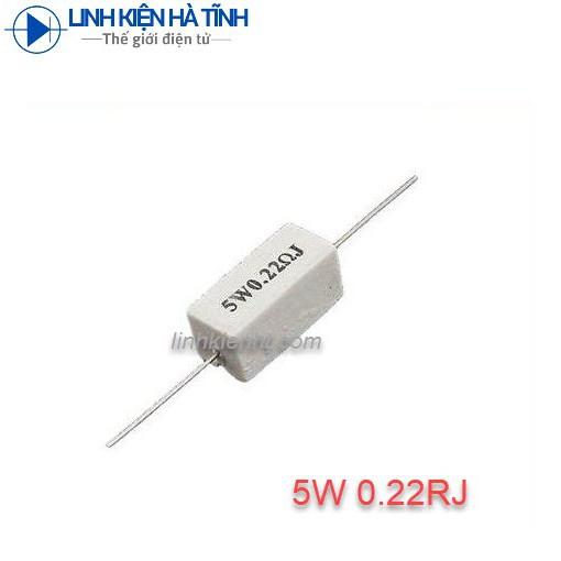 TRỞ 5W 0.22R TRỞ SỨ 5W 0.22R 5W 0.22 OHM LOẠI TỐT