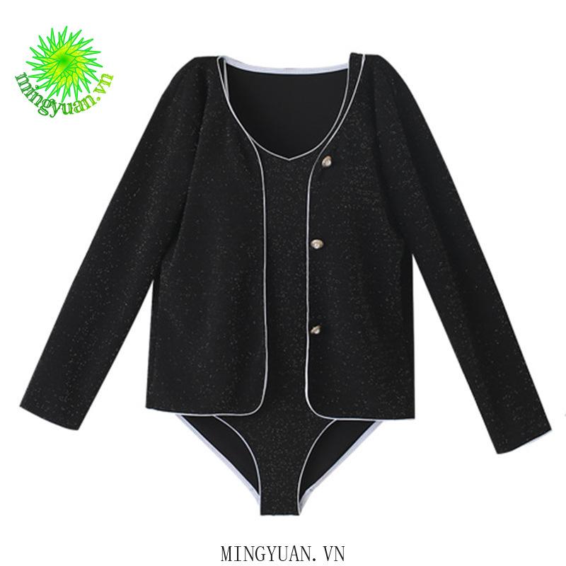 Đồ Bơi Liền Thân Dài Tay Hở Lưng Quyến Rũ Cho Nữ