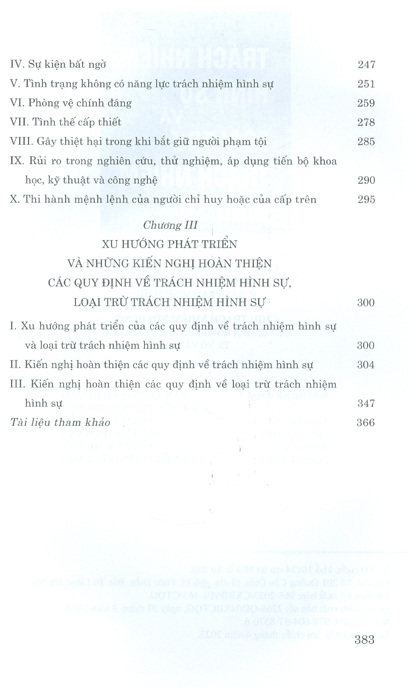 Trách Nhiệm Hình Sự Và Loại Trừ Trách Nhiệm Hình Sự (Sách chuyên khảo) (Xuất bản lần thứ tư có sửa chữa, bổ sung)