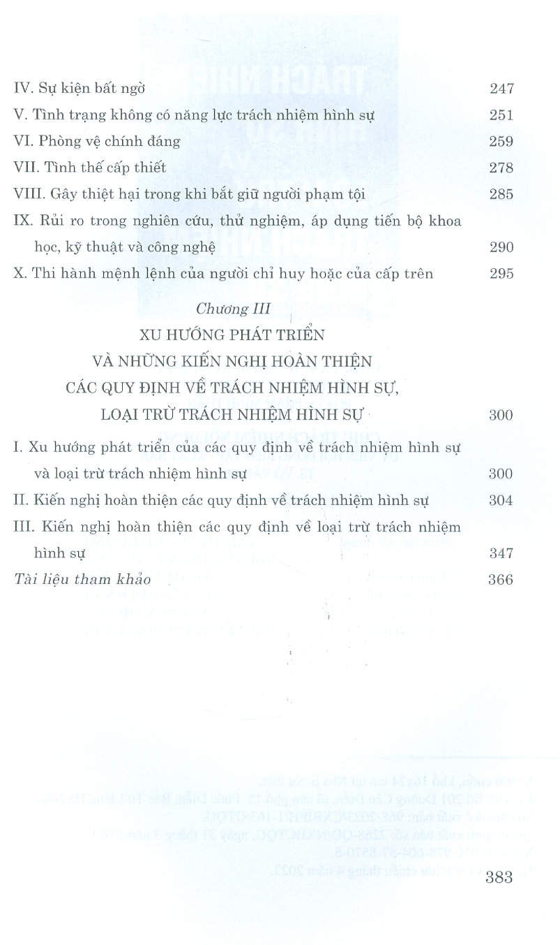 Trách Nhiệm Hình Sự Và Loại Trừ Trách Nhiệm Hình Sự (Sách chuyên khảo) (Xuất bản lần thứ tư có sửa chữa, bổ sung)