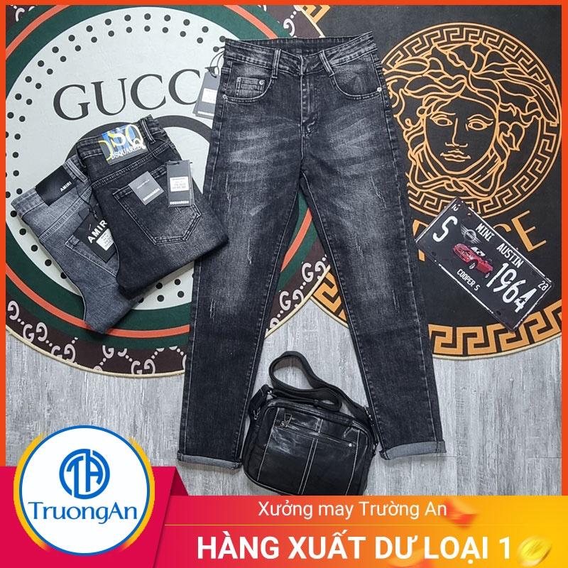 Quần jean nam màu đen cao cấp phong cách năng động, trẻ trung