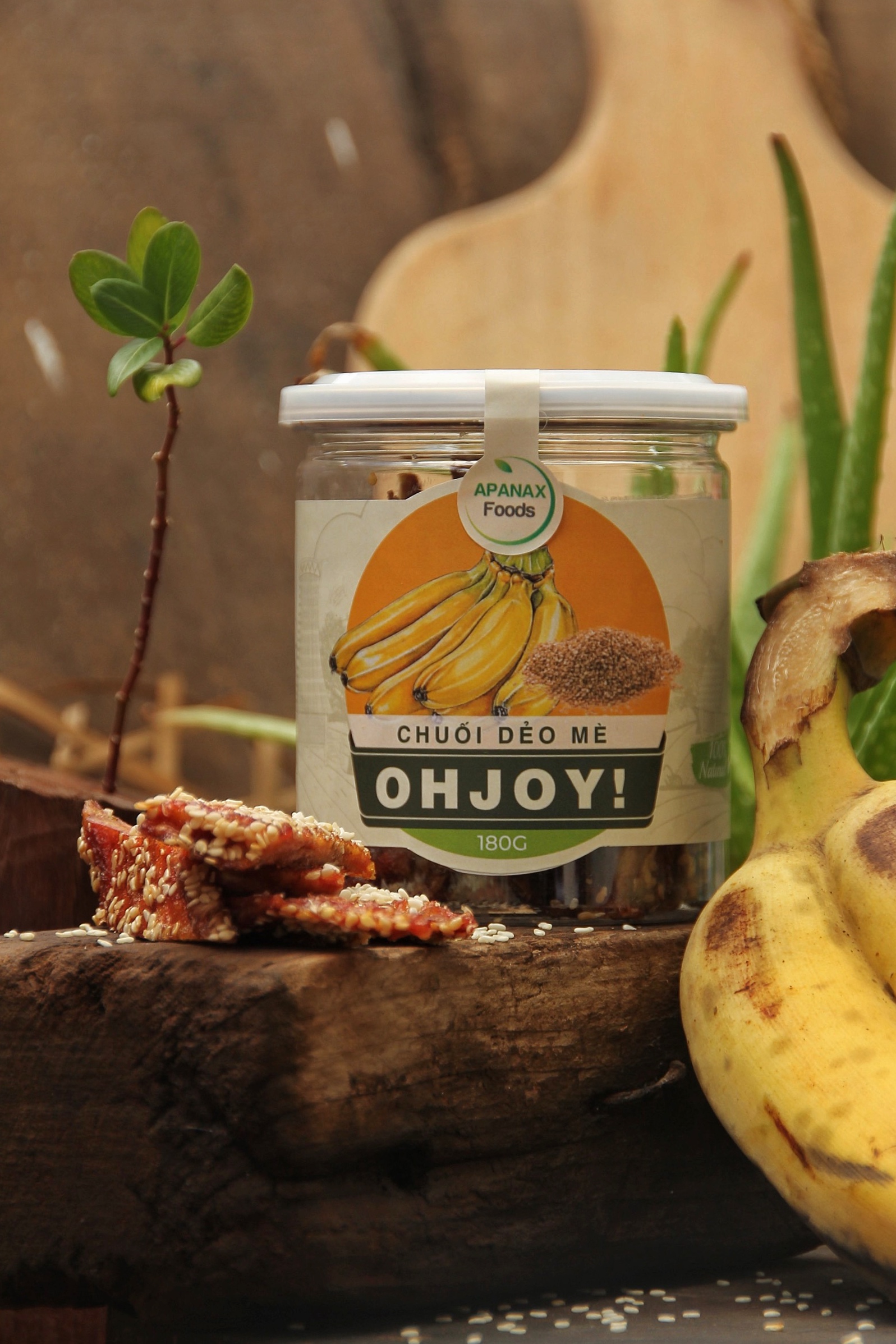 CHUỐI DẺO MÈ KHÔNG ĐƯỜNG OHJOY