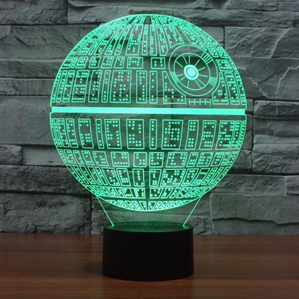 3D Illusion Acrylic Touch Decorating Lamp Light for Star War Multi-color