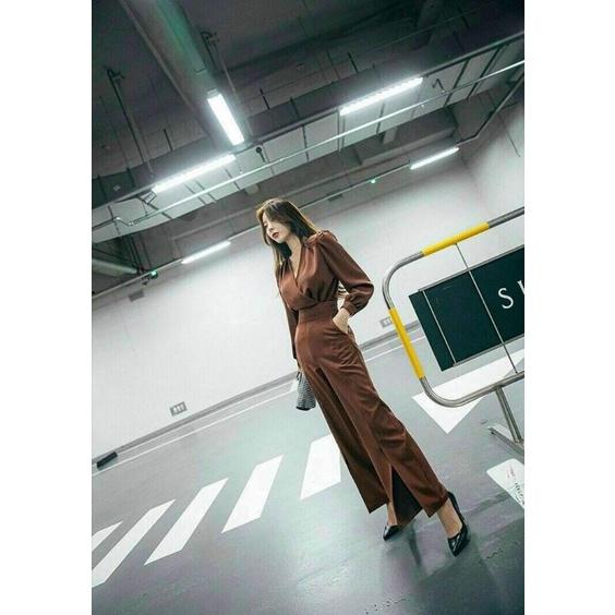 JUMPSUIT QUẦN DÀI NÂU SANG TRỌNG