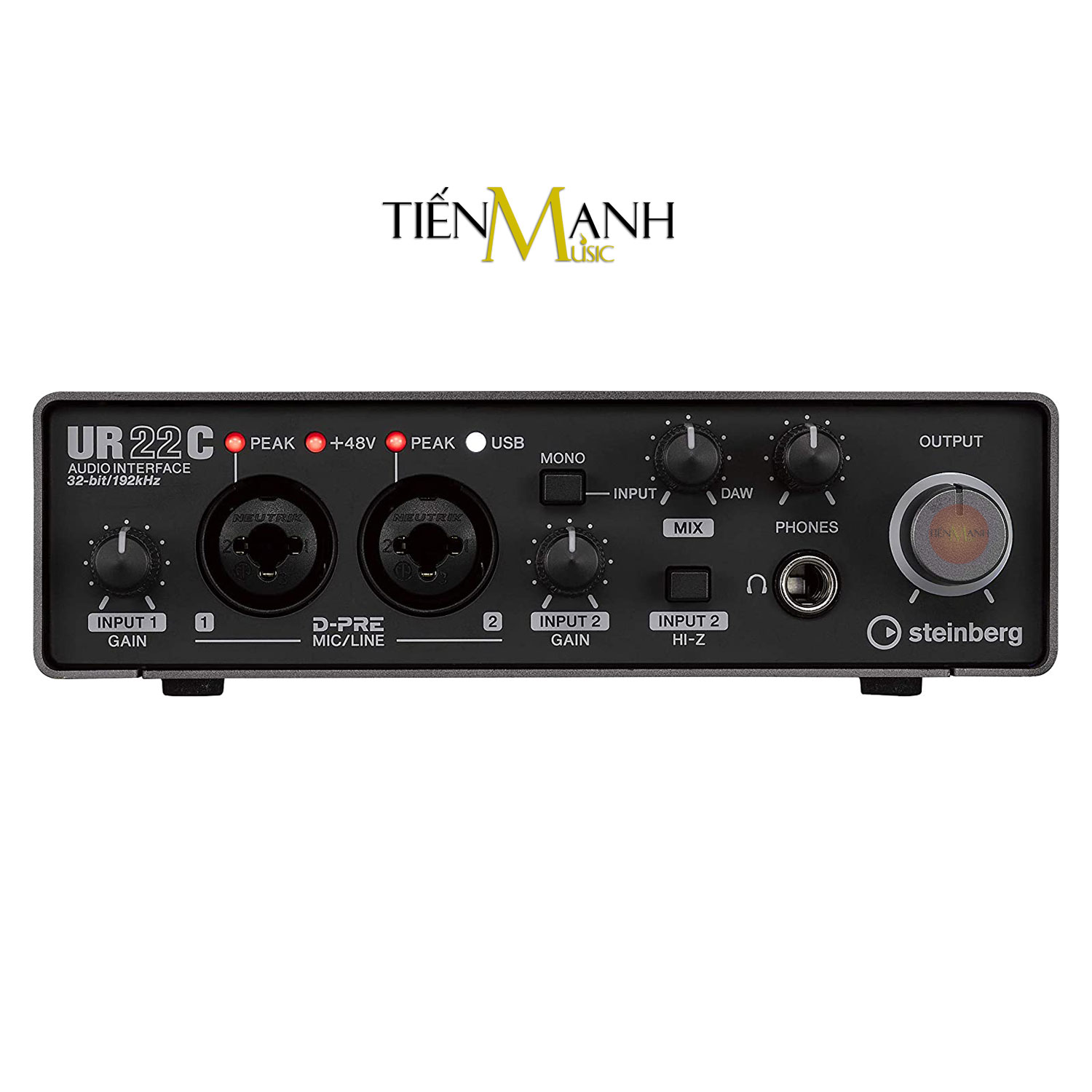 Combo Soundcard Steinberg UR22C Pack - Sound Card Bộ Thu Ghi Âm Thanh Và Livestream Audio Interface UR22 Hàng chính hãng - Kèm móng gẩy DreamMaker