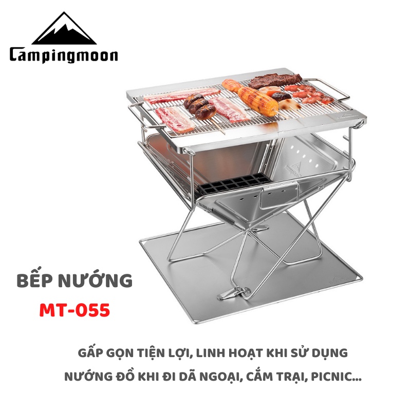 Bếp nướng than hoa gấp gọn 8-10 người Campingmoon MT-055