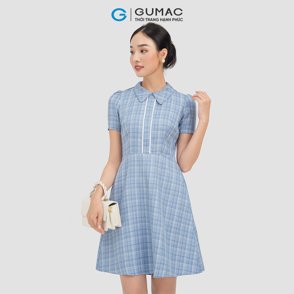 Đầm nữ dáng xòe GUMAC DC07033 đầm kiểu nữ form chữ A trẻ trung, thanh lịch