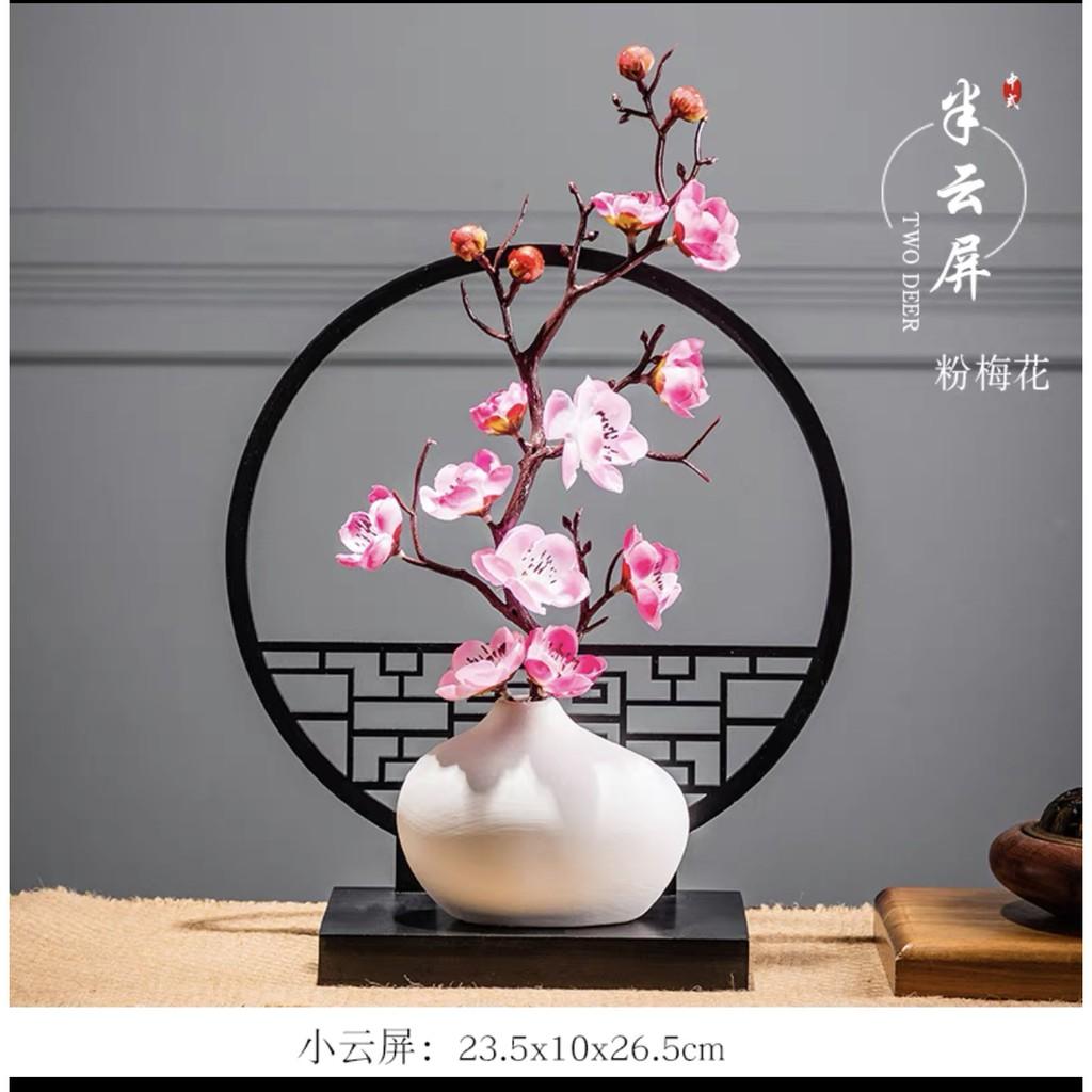 Kệ hoa có lọ để bàn decor phòng