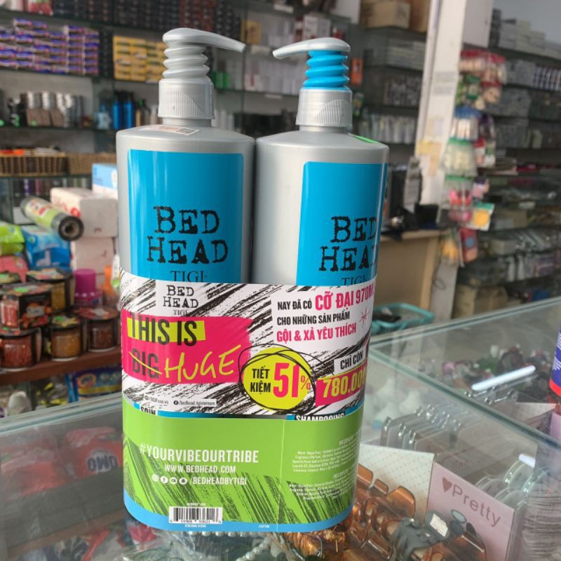 Dầu gội xả phục hồi tóc TIGI BED HEAD Recovery Moisture Rush 970mlx2