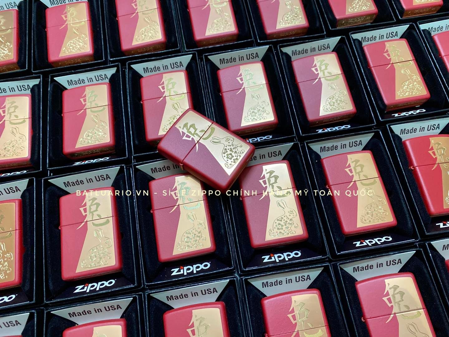 Bật Lửa Zippo 48282 – Zippo Year of the Rabbit Red Matte