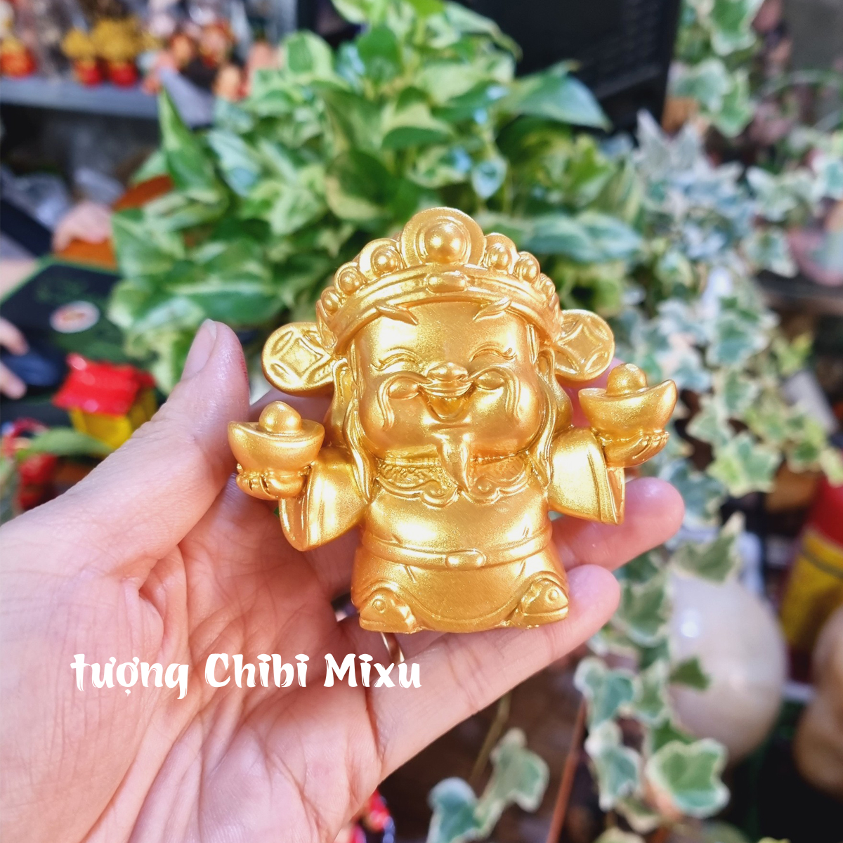 (Chọn mẫu) Tượng Thần Tài 7cm sơn nhũ vàng cao cấp