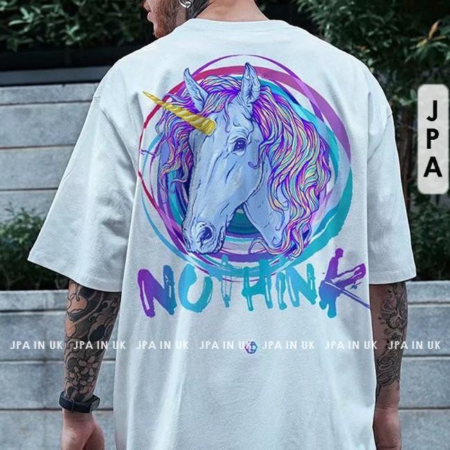 Áo Thun Unisex Tay Lỡ NOTHINK Form Rộng Nam Nữ Basic Tee Đủ Size