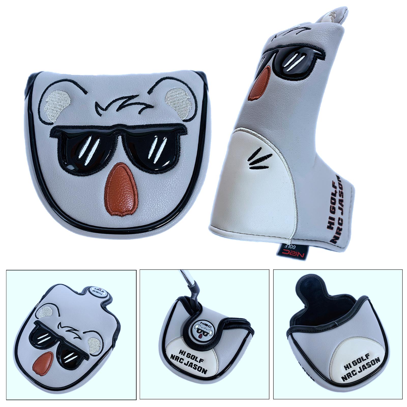 Magnetic Golf Club Headcover Center Putter Head Cover Protection Blade