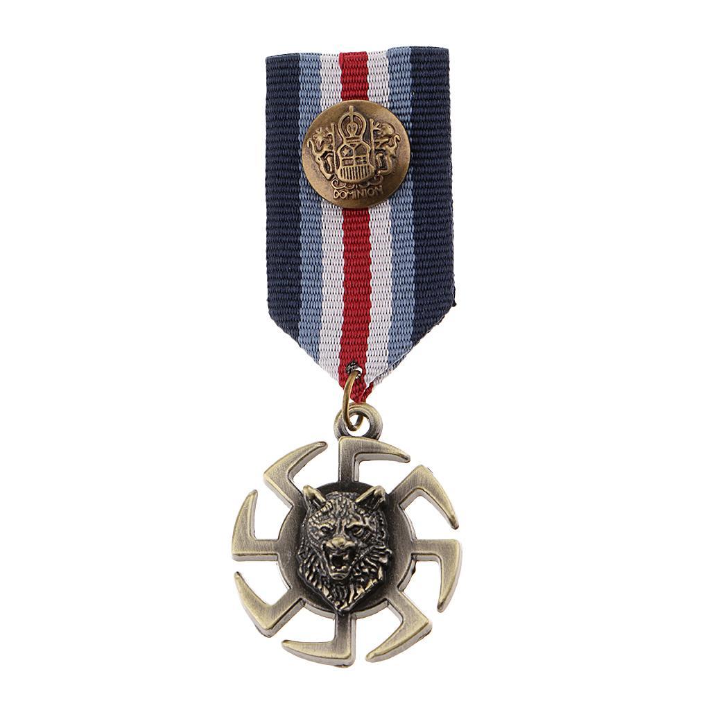 4Pack Vintage Style Geometric Pendant Medal Mens Uniform Badge Brooch Pin