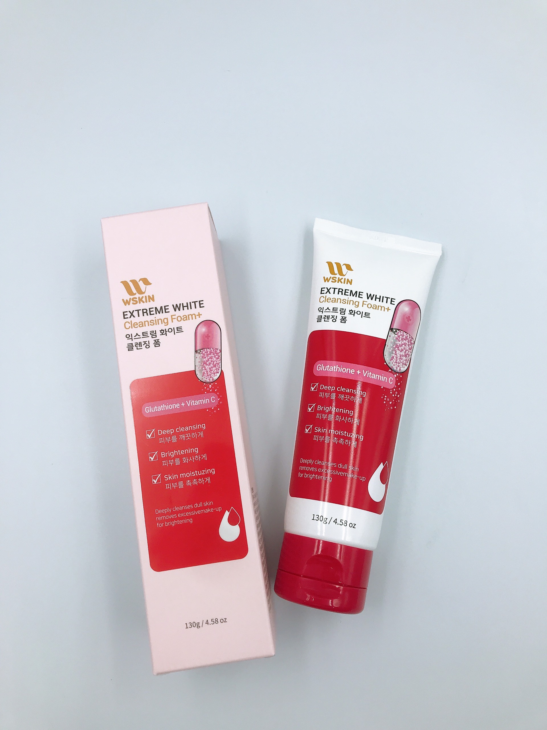 Sữa Rửa Mặt Trắng Da - Ngừa Nám Wskin Extreme White Cleansing Foam Glutathione + Vitamin C