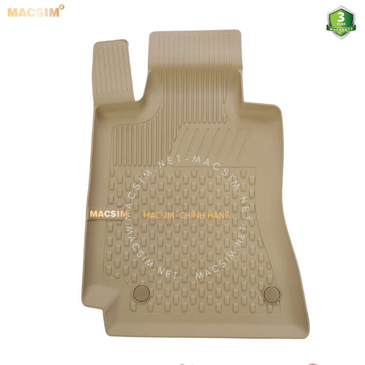 Thảm lót sàn ô tô nhựa TPE Silicon Mercedes C Series W205 2014-2020 Beige Nhãn hiệu Macsim