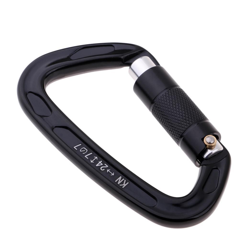 2Pcs Screwgate Auto Locking Carabiner for Hammock Camping Hiking Outdoor