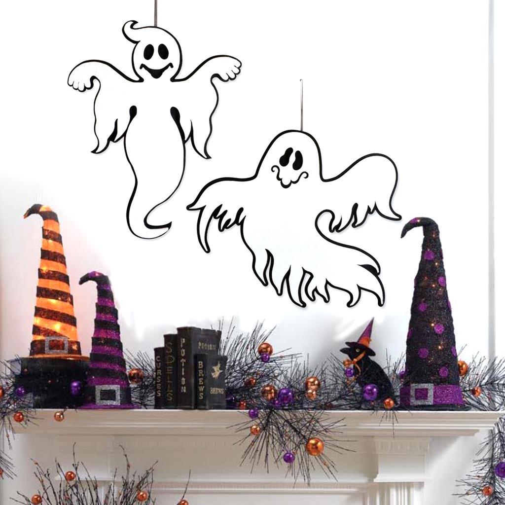 2pcs  Set  Halloween  Non - woven  Hanging  Ghost  Wall  Door  Sign
