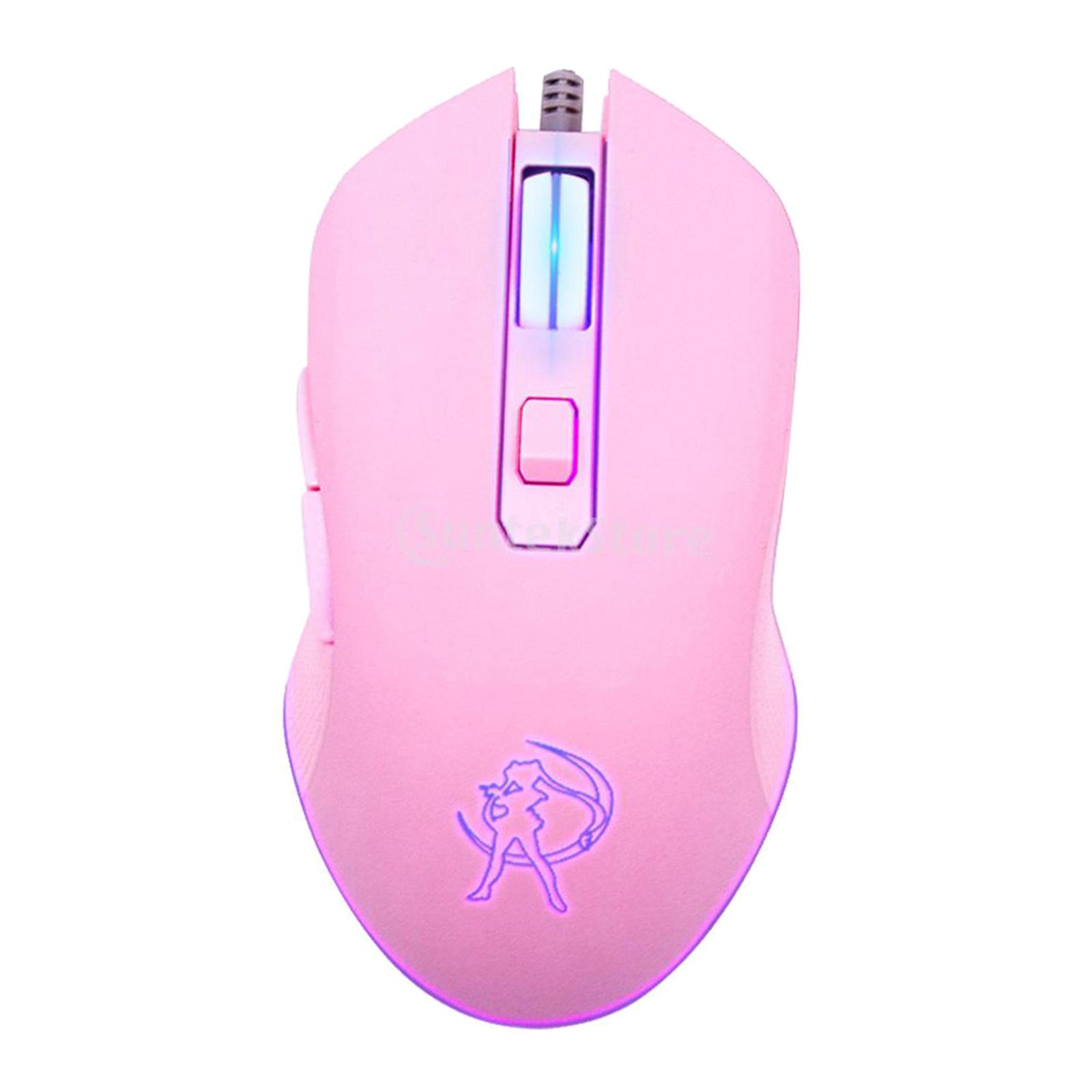 Ergonomic USB Wired Gaming Mouse 6 Button Silent 7 Colors Led Backlit for PC